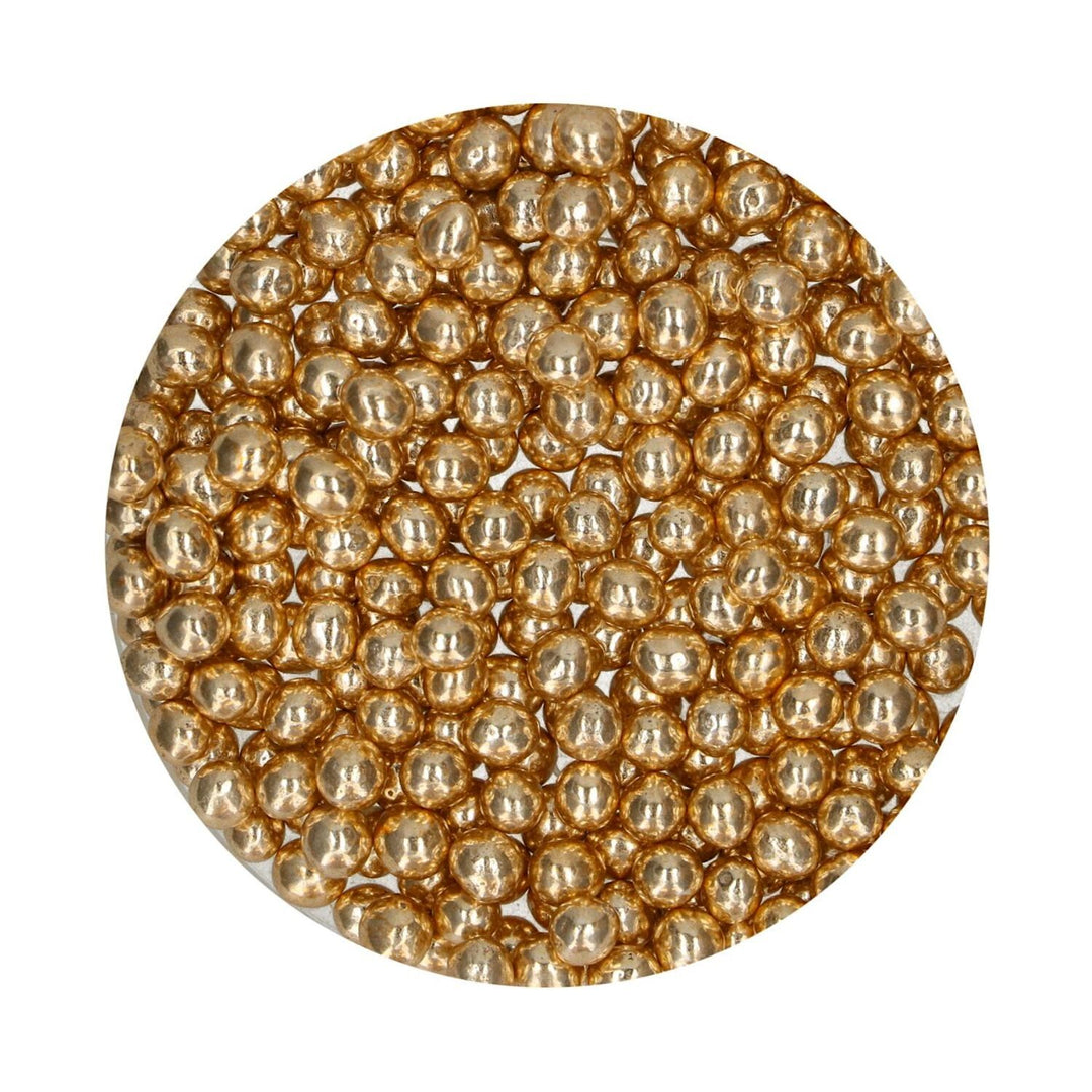 PERLAS DE CHOCOLATE CRUJIENTE FUNCAKES - ORO METALIZADO (60 G)