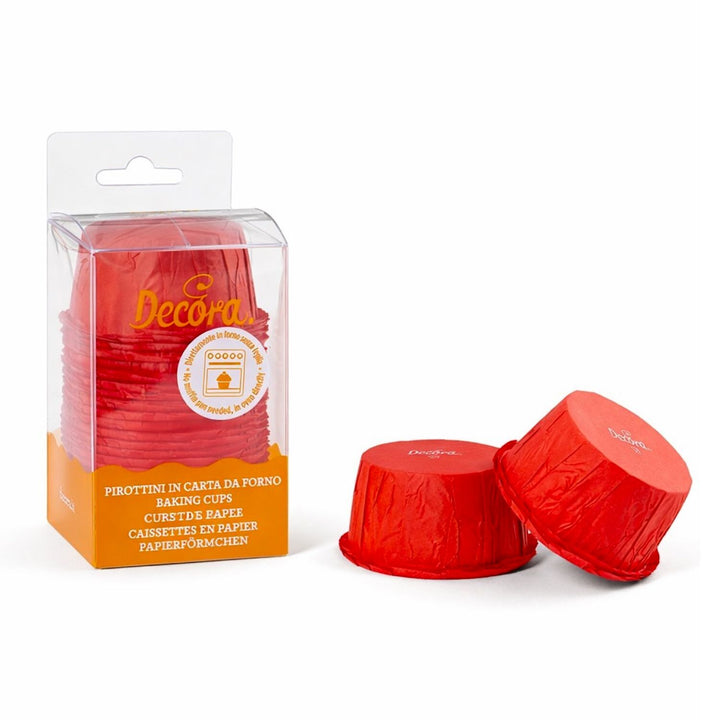 CAPSULAS CUPCAKES HORNEABLES DECORA - ROJAS (25 U)