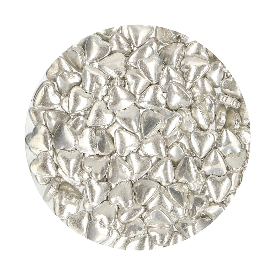 SPRINKLES FUNCAKES - CORAZONES PLATA METALIZADO (80 G)