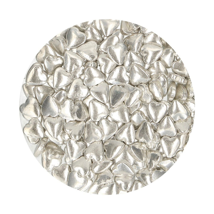 SPRINKLES FUNCAKES - CORAZONES PLATA METALIZADO (80 G)