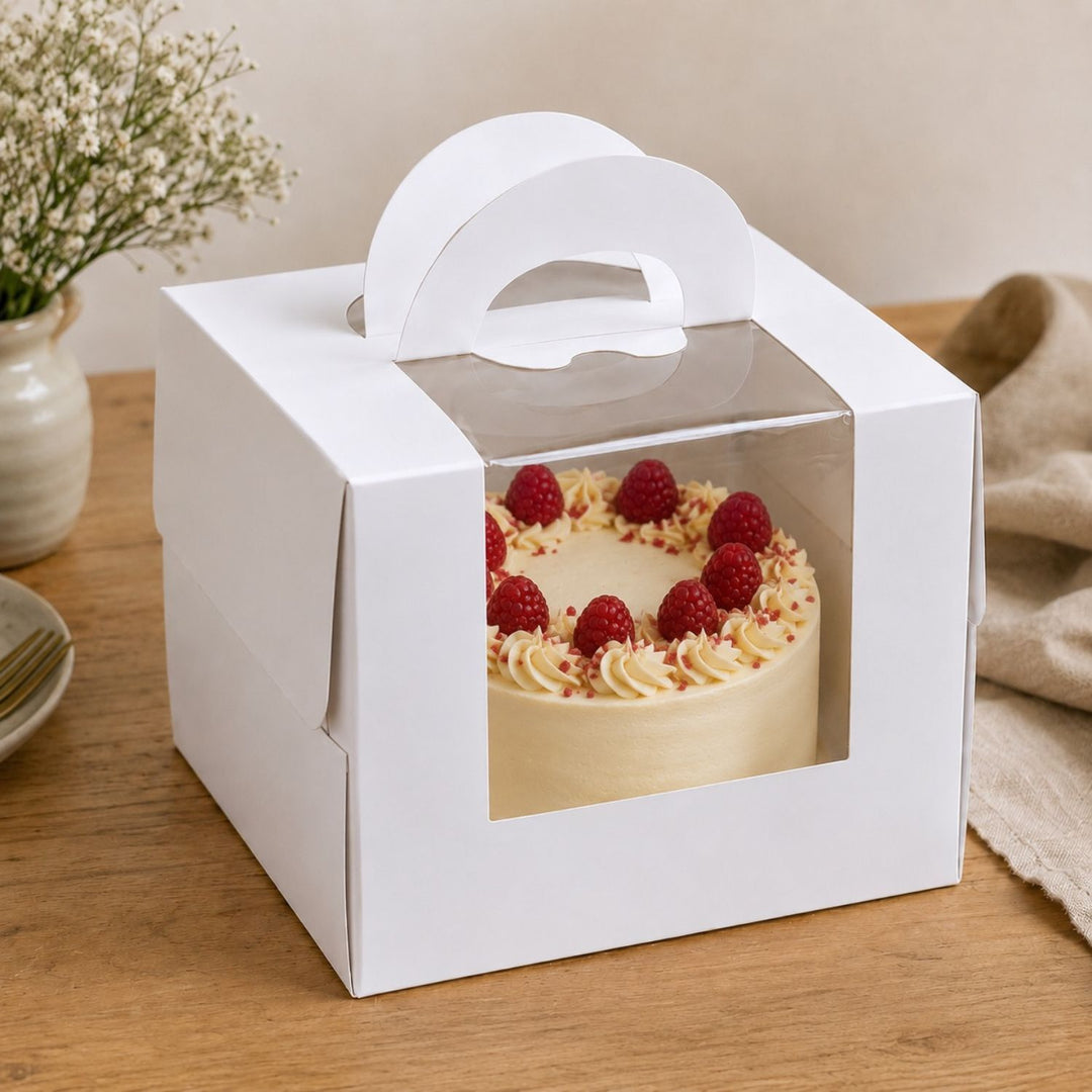 CAJA PARA TARTA CUADRADA BLANCA - 26 CM * 26 CM X 17 CM