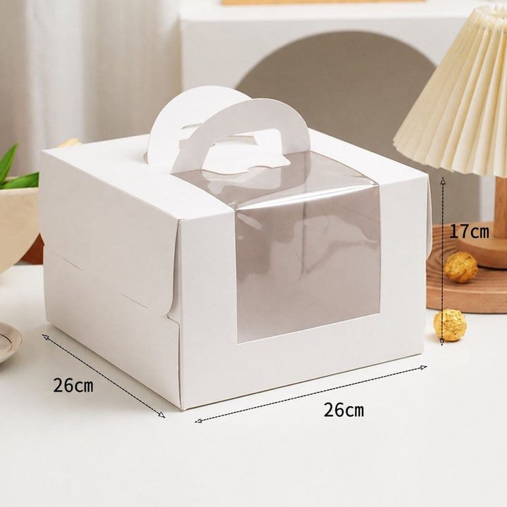 CAJA PARA TARTA CUADRADA BLANCA - 26 CM * 26 CM X 17 CM