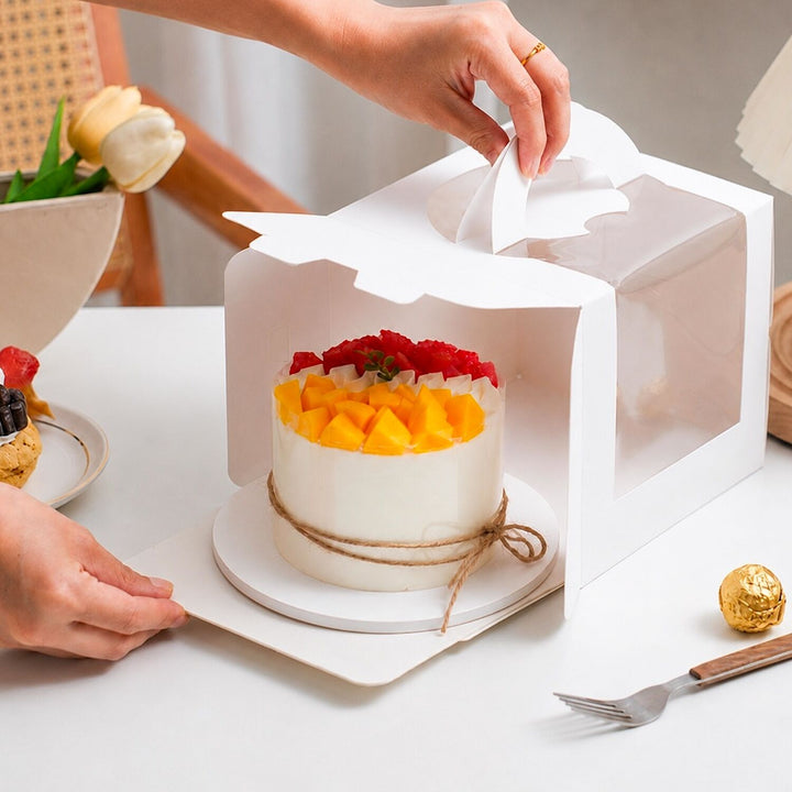 CAJA PARA TARTA CUADRADA BLANCA - 26 CM * 26 CM X 17 CM