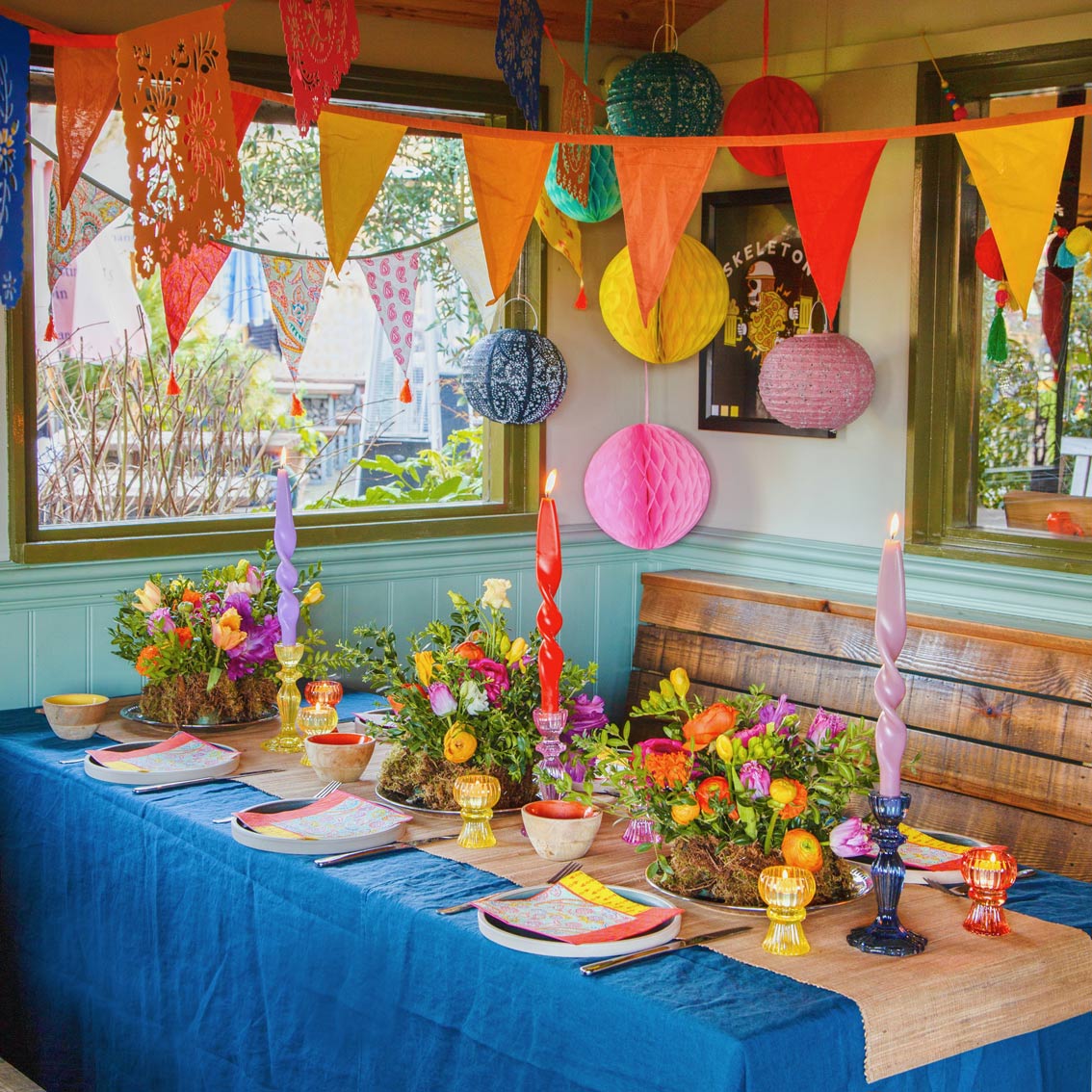 Portavelas de vidrio amarillo, decoración de primavera