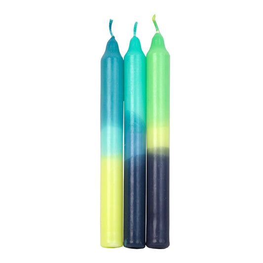 Velas de cena de 3 tonos azules - Paquete de 3