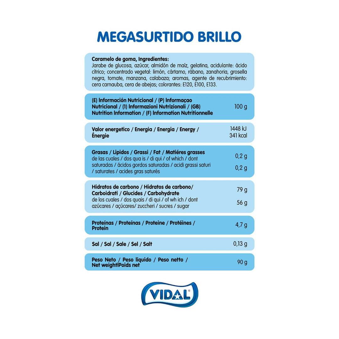Megasurtido Brillo Halal de 90 g