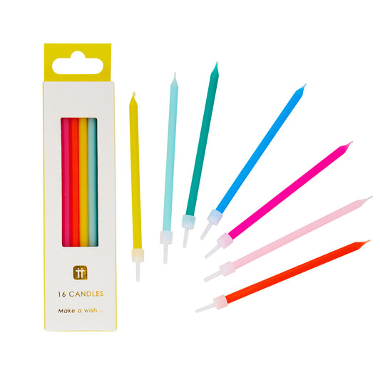 vela largas de colores