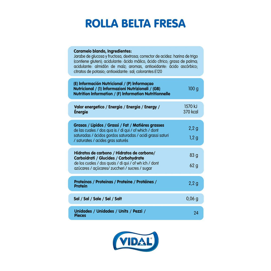 Rolla Belta Pica sabor a fresa -  Unidad