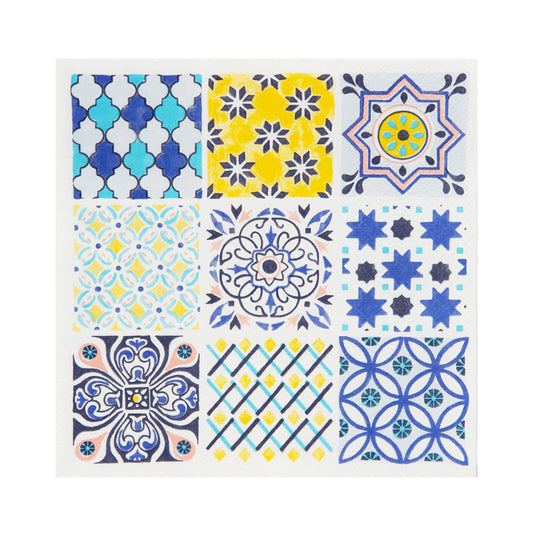 Servilletas de verano Souk Blue - Paquete de 20