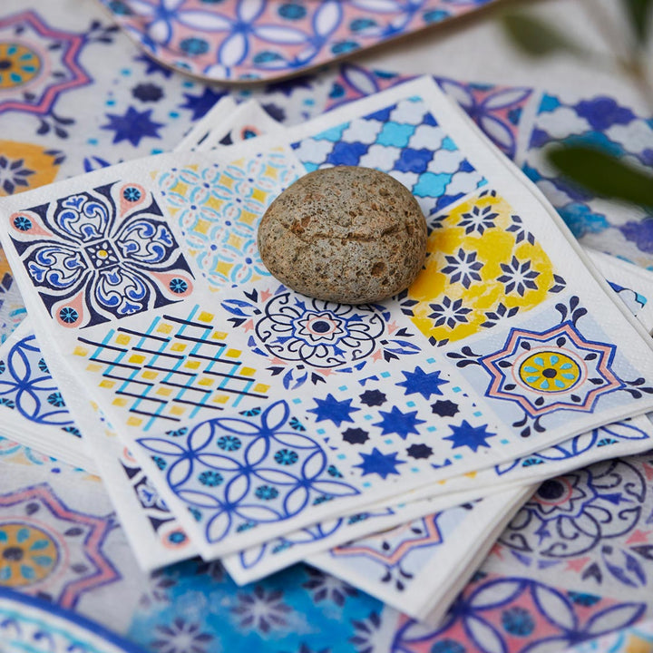 Servilletas de verano Souk Blue - Paquete de 20