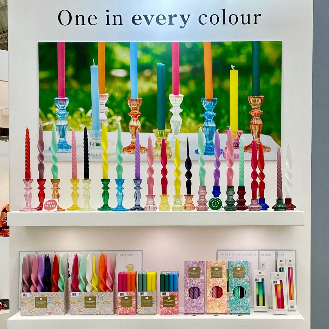 Portavelas pequeño de cristal VERDE