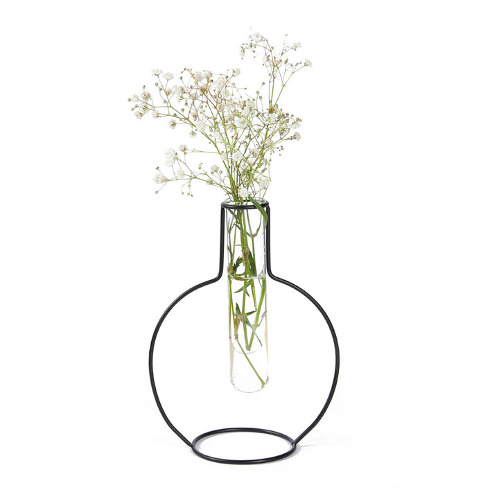 Florero Round Silhouette negro 15 cm