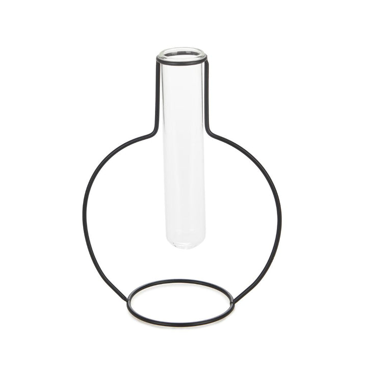 Florero Round Silhouette negro 15 cm