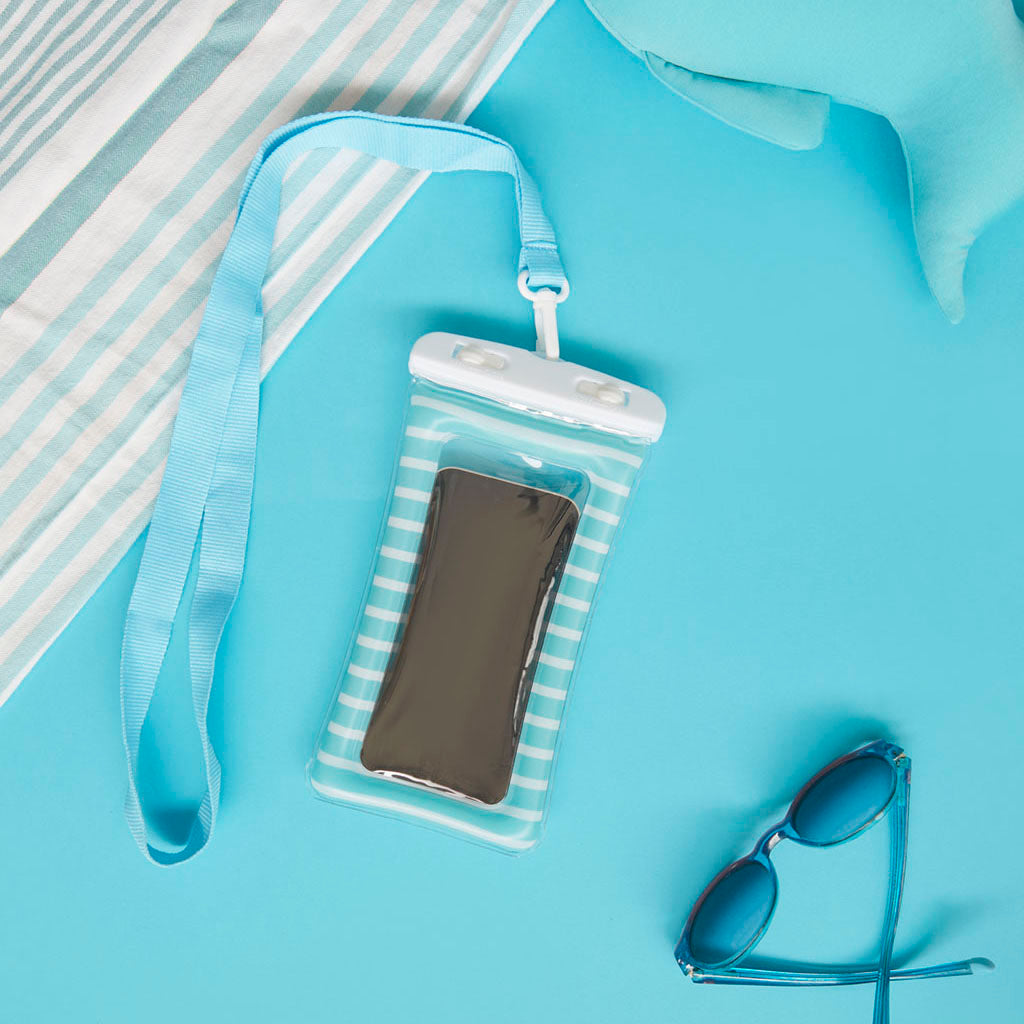 Funda impermeable Phone Hut flotante turquesa