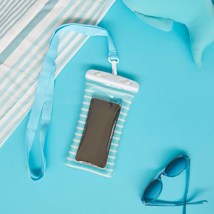 Funda impermeable Phone Hut flotante turquesa
